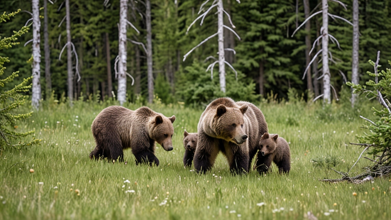 Rare Event: Grizzly Bear in Kananaskis Country Adopts Orphaned Cub