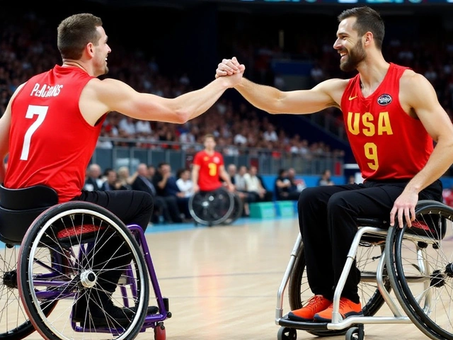 USA Men's Wheelchair Basketball Team Competes Against Spain in Paralympics 2024